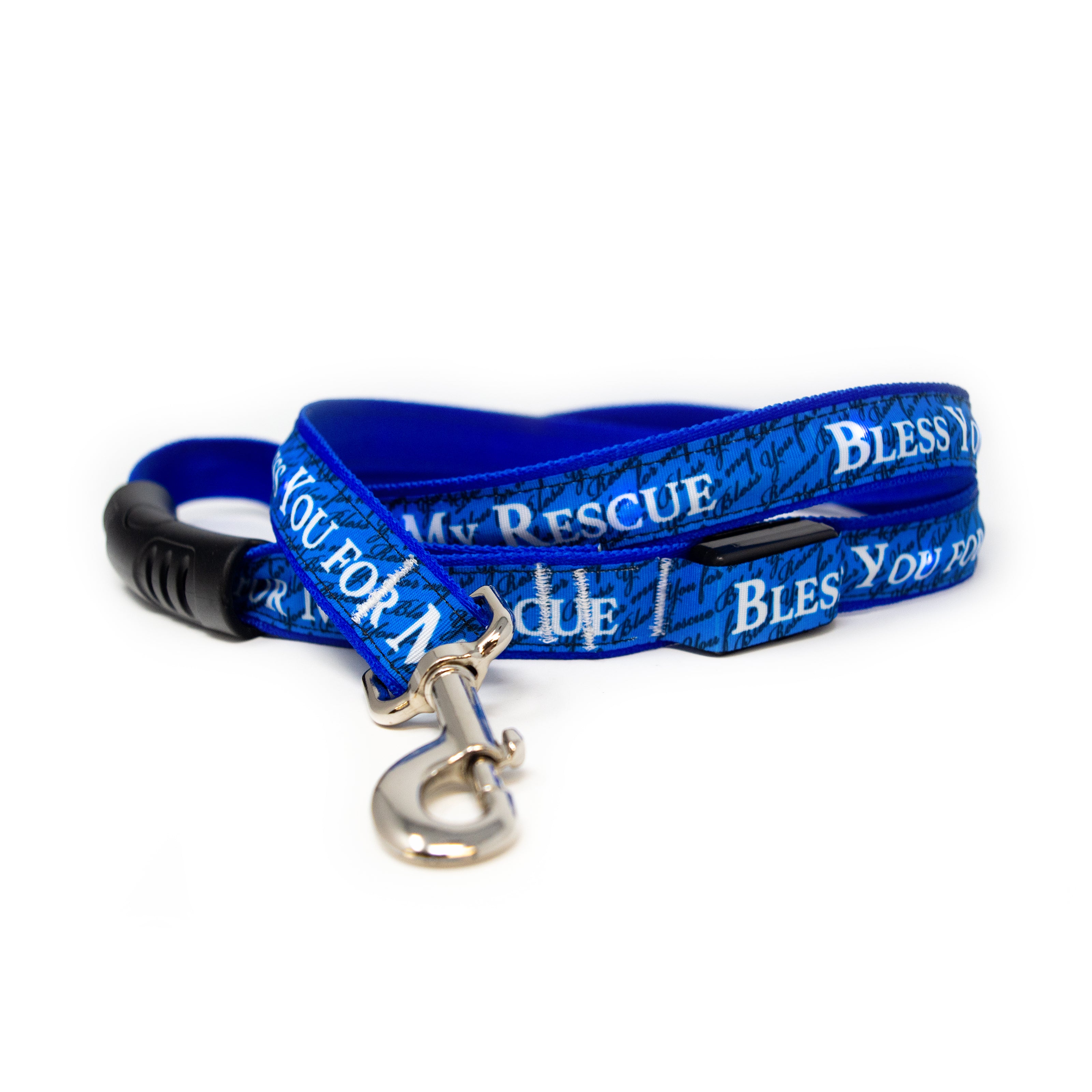 "Bless You For My Rescue" LED Light Up Leash