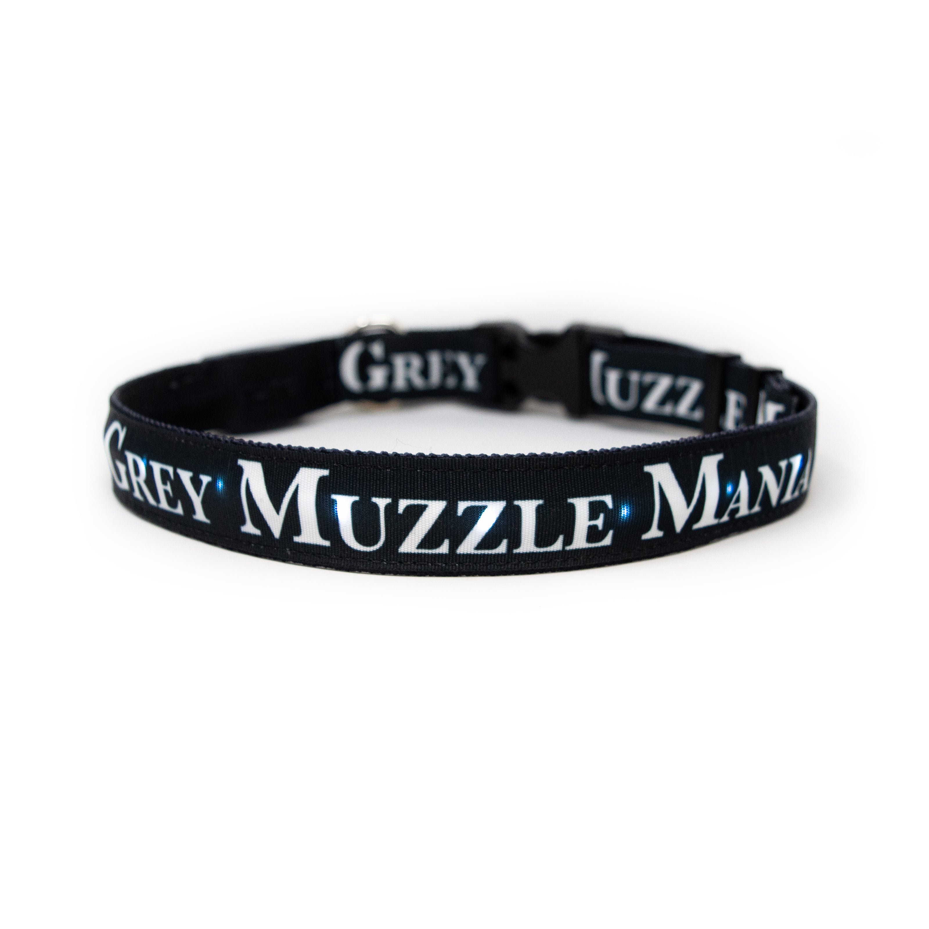 Grey "Muzzle Mania" LED Light Up Collar